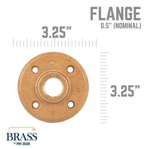 1/2 in. Red Brass Flange - Sweatfully