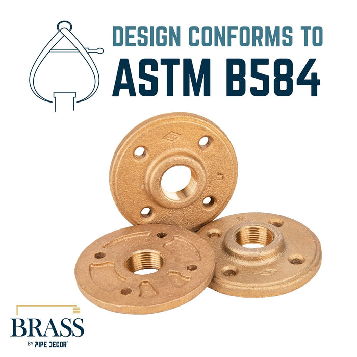 1/2 in. Red Brass Flange - Sweatfully