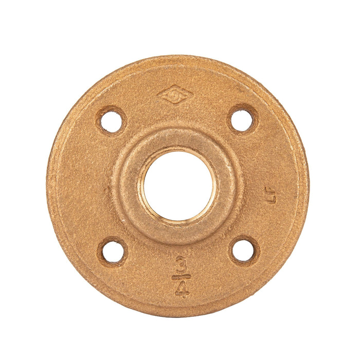 3/4 in. Red Brass Flange - Sweatfully
