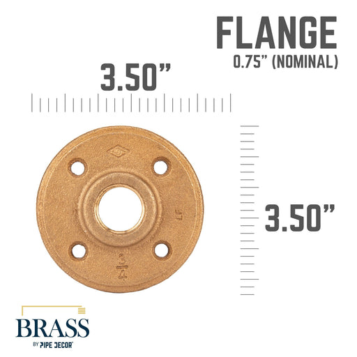 3/4 in. Red Brass Flange - Sweatfully