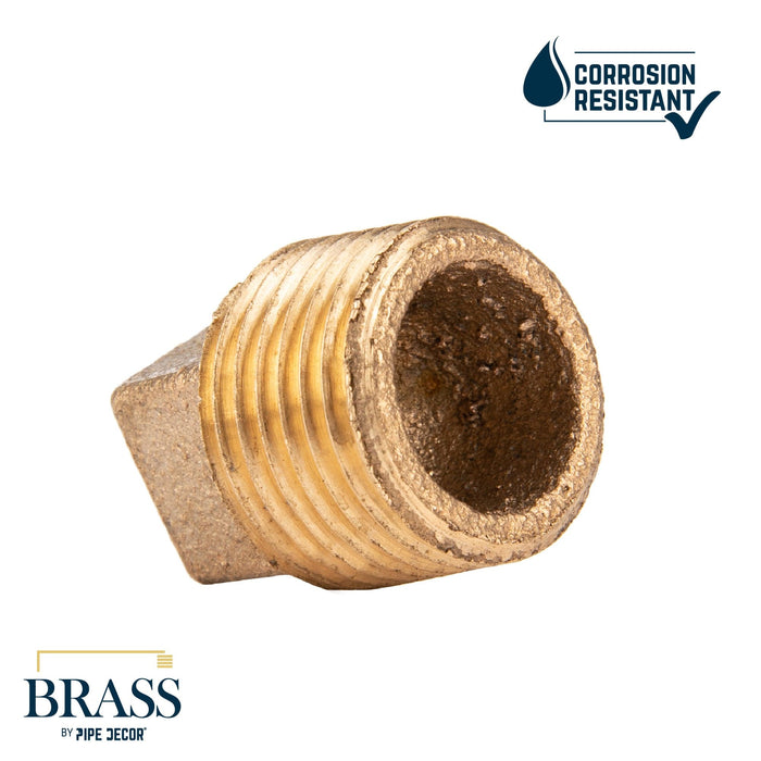 1/2 in. Red Brass Plug - Sweatfully