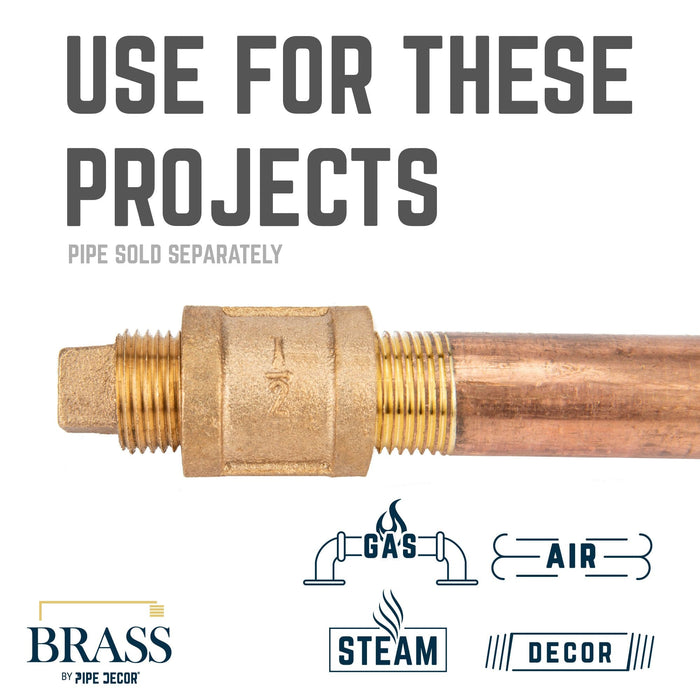 1/2 in. Red Brass Plug - Sweatfully