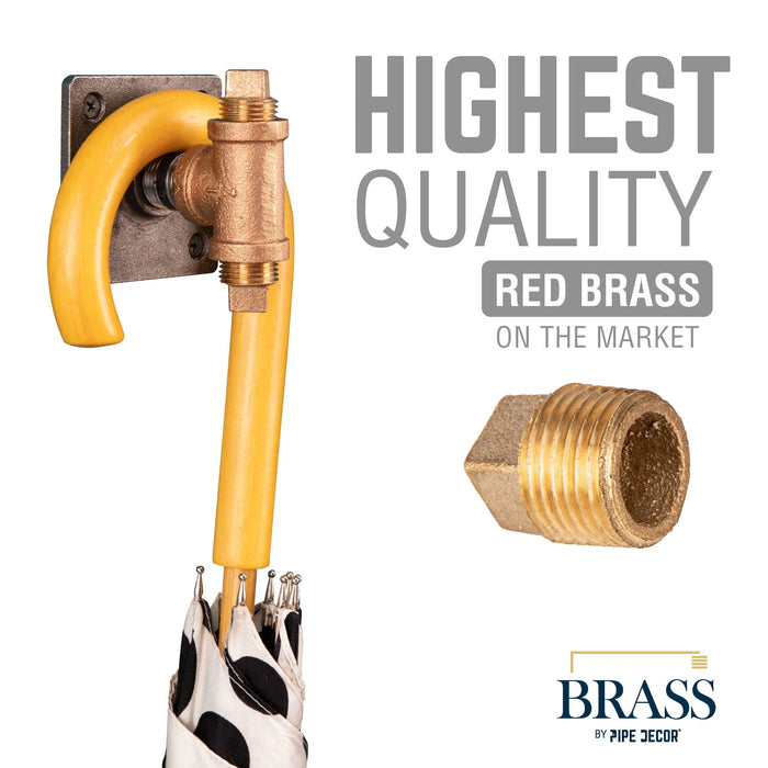 1/2 in. Red Brass Plug - Sweatfully