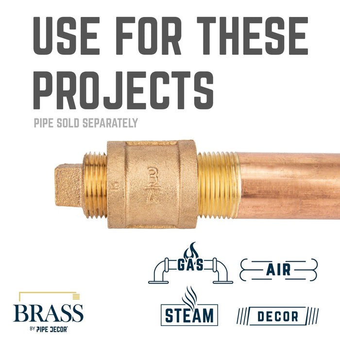 3/4 in. Red Brass Plug - Sweatfully