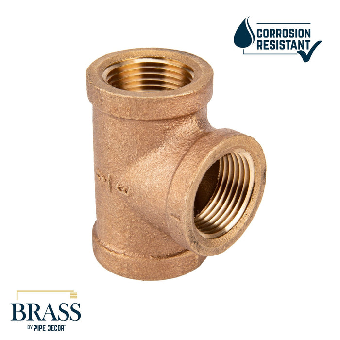 3/4 in. Red Brass Tee - Sweatfully