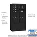 Salsbury 10 Door High Free-Standing 4C Horizontal Mailbox with 6 Doors and 2 Parcel Lockers in Black with Private Access - Sweatfully