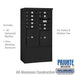 Salsbury 10 Door High Free-Standing 4C Horizontal Mailbox with 9 Doors and 2 Parcel Lockers in Black with Private Access - Sweatfully