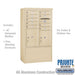 Salsbury 10 Door High Free-Standing 4C Horizontal Mailbox with 9 Doors and 2 Parcel Lockers in Sandstone with Private Access - Sweatfully