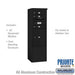 Salsbury 10 Door High Free-Standing 4C Horizontal Mailbox with 3 Doors and 1 Parcel Locker in Black with Private Access - Sweatfully
