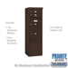 Salsbury 10 Door High Free-Standing 4C Horizontal Mailbox with 3 Doors and 1 Parcel Locker in Bronze with Private Access - Sweatfully