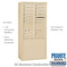 Salsbury 11 Door High Free-Standing 4C Horizontal Mailbox with 10 Doors and 2 Parcel Lockers in Sandstone with Private Access - Sweatfully