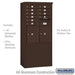Salsbury 11 Door High Free-Standing 4C Horizontal Mailbox with 10 Doors and 2 Parcel Lockers in Bronze with USPS Access - Sweatfully