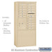 Salsbury 11 Door High Free-Standing 4C Horizontal Mailbox with 15 Doors and 1 Parcel Locker in Sandstone with USPS Access - Sweatfully