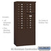 Salsbury 11 Door High Free-Standing 4C Horizontal Mailbox with 20 Doors in Bronze with USPS Access - Sweatfully