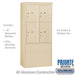 Salsbury 11 Door High Free-Standing 4C Horizontal Parcel Locker with 4 Parcel Lockers in Sandstone with Private Access - Sweatfully
