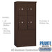Salsbury 11 Door High Free-Standing 4C Horizontal Parcel Locker with 4 Parcel Lockers in Bronze with Private Access - Sweatfully