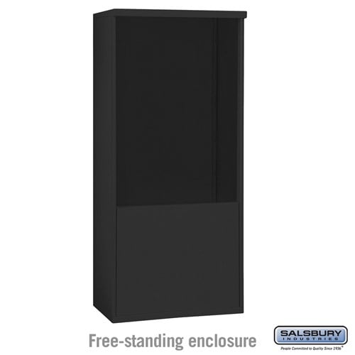 Salsbury Free-Standing Enclosure - for 3711 Double Column Unit - Black - Sweatfully
