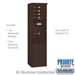 Salsbury 11 Door High Free-Standing 4C Horizontal Mailbox with 4 Doors and 1 Parcel Locker in Bronze with Private Access - Sweatfully