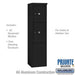 Salsbury 11 Door High Free-Standing 4C Horizontal Parcel Locker with 2 Parcel Lockers in Black with Private Access - Sweatfully
