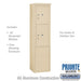 Salsbury 11 Door High Free-Standing 4C Horizontal Parcel Locker with 2 Parcel Lockers in Sandstone with Private Access - Sweatfully