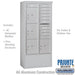 Salsbury Maximum Height Free-Standing 4C Horizontal Mailbox with 10 Doors and 4 Parcel Lockers in Aluminum Private Access - Sweatfully