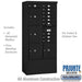 Salsbury Maximum Height Free-Standing 4C Horizontal Mailbox with 10 Doors and 4 Parcel Lockers in Black Private Access - Sweatfully