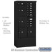 Salsbury Maximum Height Free-Standing 4C Horizontal Mailbox with 10 Doors and 4 Parcel Lockers in Black with USPS Access - Sweatfully