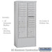 Salsbury Maximum Height Free-Standing 4C Horizontal Mailbox with 15 Doors and 3 Parcel Lockers in Aluminum with USPS Access - Sweatfully