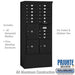 Salsbury Maximum Height Free-Standing 4C Horizontal Mailbox with 15 Doors and 3 Parcel Lockers in Black with Private Access - Sweatfully