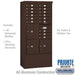 Salsbury Maximum Height Free-Standing 4C Horizontal Mailbox with 15 Doors and 3 Parcel Lockers in Bronze with Private Access - Sweatfully