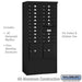 Salsbury Maximum Height Free-Standing 4C Horizontal Mailbox with 20 Doors and 2 Parcel Lockers in Black with USPS Access - Sweatfully