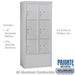 Maximum Height Free-Standing 4C Horizontal Parcel Locker with 6 Parcel Lockers in Aluminum with Private Access - Sweatfully