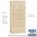 Maximum Height Free-Standing 4C Horizontal Parcel Locker with 6 Parcel Lockers in Sandstone with Private Access - Sweatfully