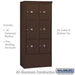 Maximum Height Free-Standing 4C Horizontal Parcel Locker with 6 Parcel Lockers in Bronze with USPS Access - Sweatfully