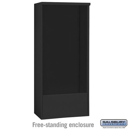 Salsbury Free-Standing Enclosure - for 3716 Double Column Unit - Black - Sweatfully