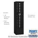 Salsbury Maximum Height Free-Standing 4C Horizontal Mailbox with 14 Doors in Black with Private Access - Sweatfully