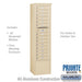 Salsbury Maximum Height Free-Standing 4C Horizontal Mailbox with 14 Doors in Sandstone with Private Access - Sweatfully