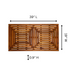 Denver Oiled Double Framed Teak Shower and Bath Mat 39" x 19" - Sweatfully