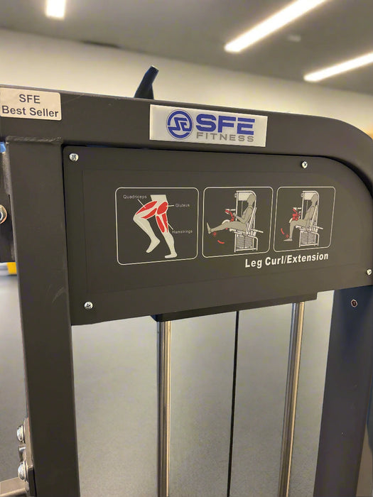 SFE Seated Selectorized Leg Extension & Leg Curl Machine (New) - Sweatfully