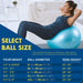 Yoga Ball for Pregnancy, Fitness, Balance, Workout at Home, Office and Physical Therapy (Blue) - Sweatfully