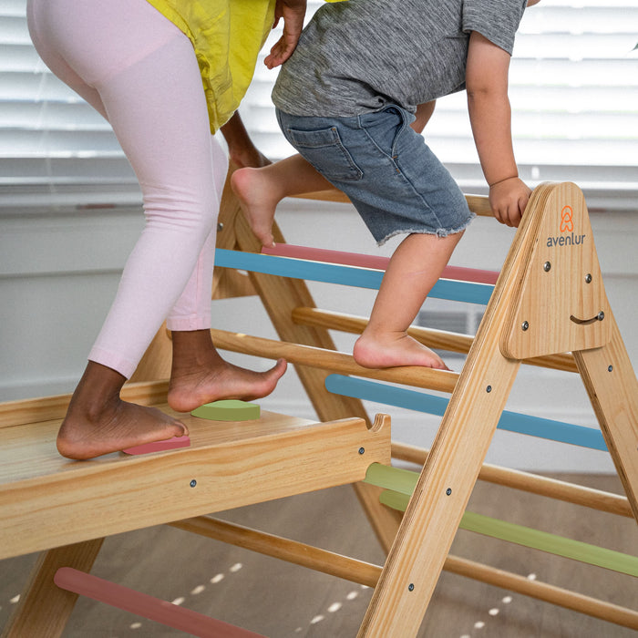 Hazel - Pikler Triangle Ladder & Rocker Set - Sweatfully