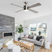 52" Bucholz Industrial Ceiling Fan with Dimmable LED Light - Sweatfully