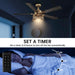 52" Lucknow Industrial Black Reversible Ceiling Fan with Lighting and Remote Control - Sweatfully