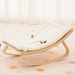 Avenlur Nest Wooden Baby Rocker – Natural Infant Lounger with Soft Padded Seat - Sweatfully