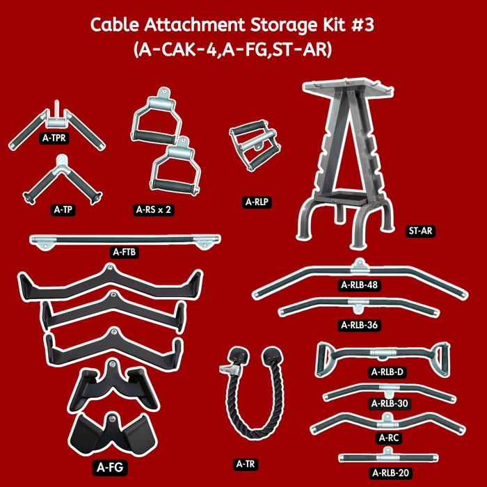 Ultimate Cable Attachment and Storage Kit - #3 - Muscle D Fitness - Sweatfully
