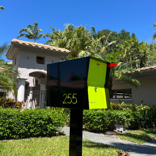 NEW! The Retrobox Locking Package Dropbox in JET BLACK - Modern Mailbox - Sweatfully