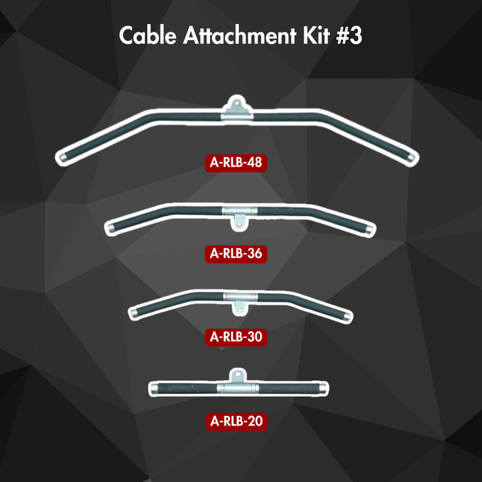 Rotating Lat Bar Kit - Cable Attachment Kit #3 - Muscle D Fitness - Cable Attachment Storage Attachment set Single Double Hand Grips Lat Bar - Sweatfully