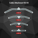 Rotating Lat Bar Kit - Cable Attachment Kit #3 - Muscle D Fitness - Cable Attachment Storage Attachment set Single Double Hand Grips Lat Bar - Sweatfully