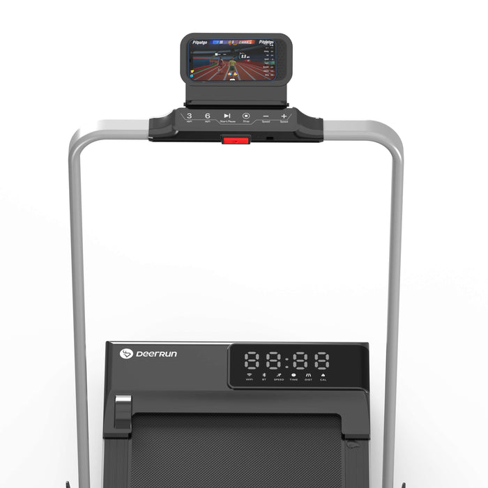 DeerRun A5 Pro Smart 2 in 1 Folding Treadmill Silver - Sweatfully