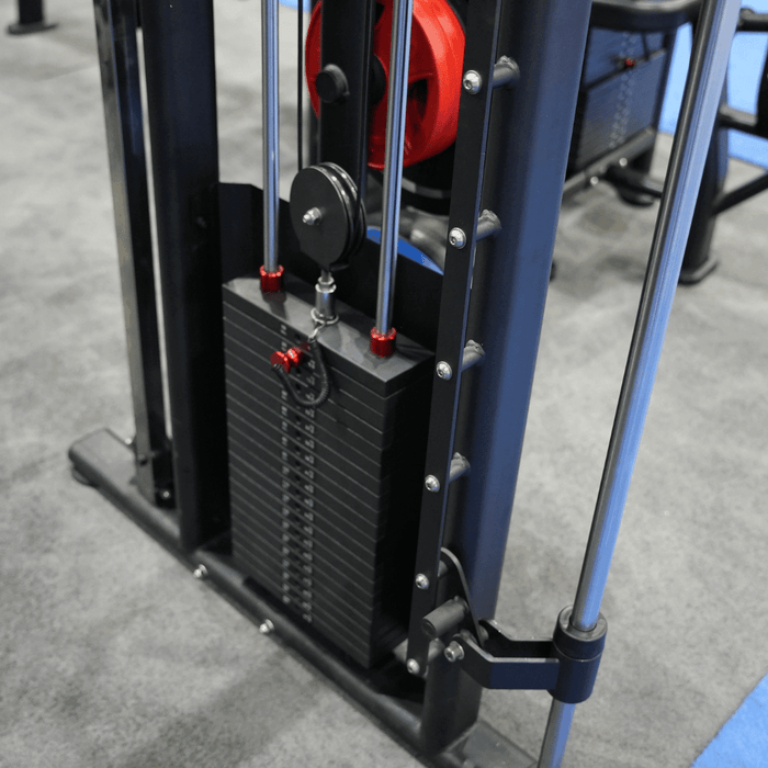 Megatron Dual Adjustable Pulley / Smith Combo - Muscle D Fitness - Selectorized Weight Adjustment - Functional Pull-Up Bar - Dual Station - Sweatfully
